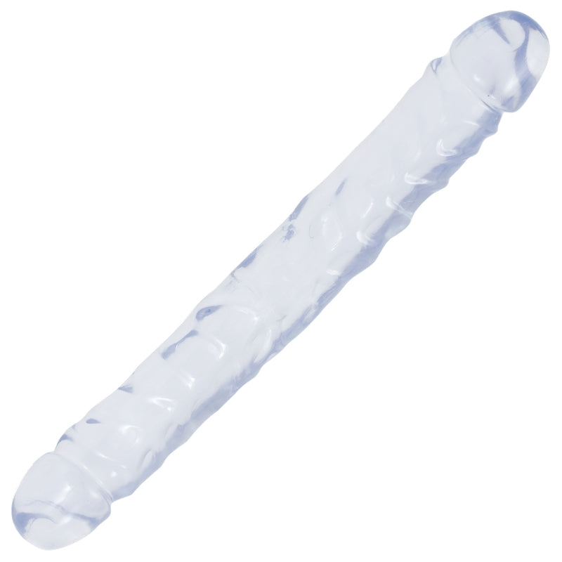 Jr. Double Dong Clear Crystal Jelly 12"