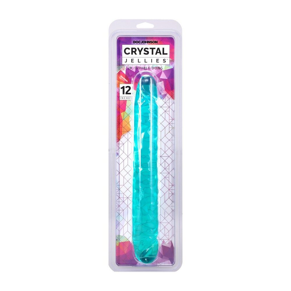 Crystal Jellies 12" Teal Jr. Double Dong