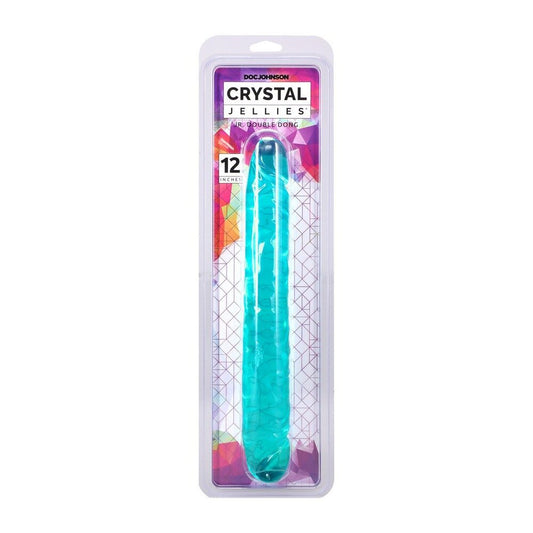 Crystal Jellies 12" Teal Jr. Double Dong