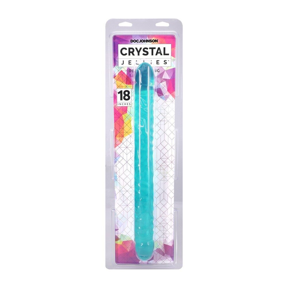 Crystal Jellies 18" Teal Double Dong