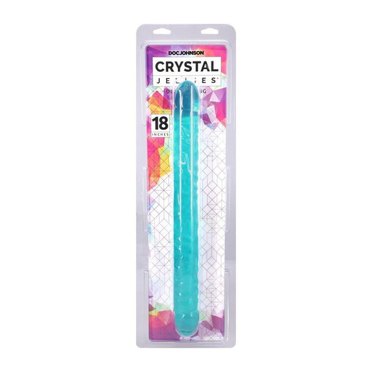 Crystal Jellies 18" Teal Double Dong