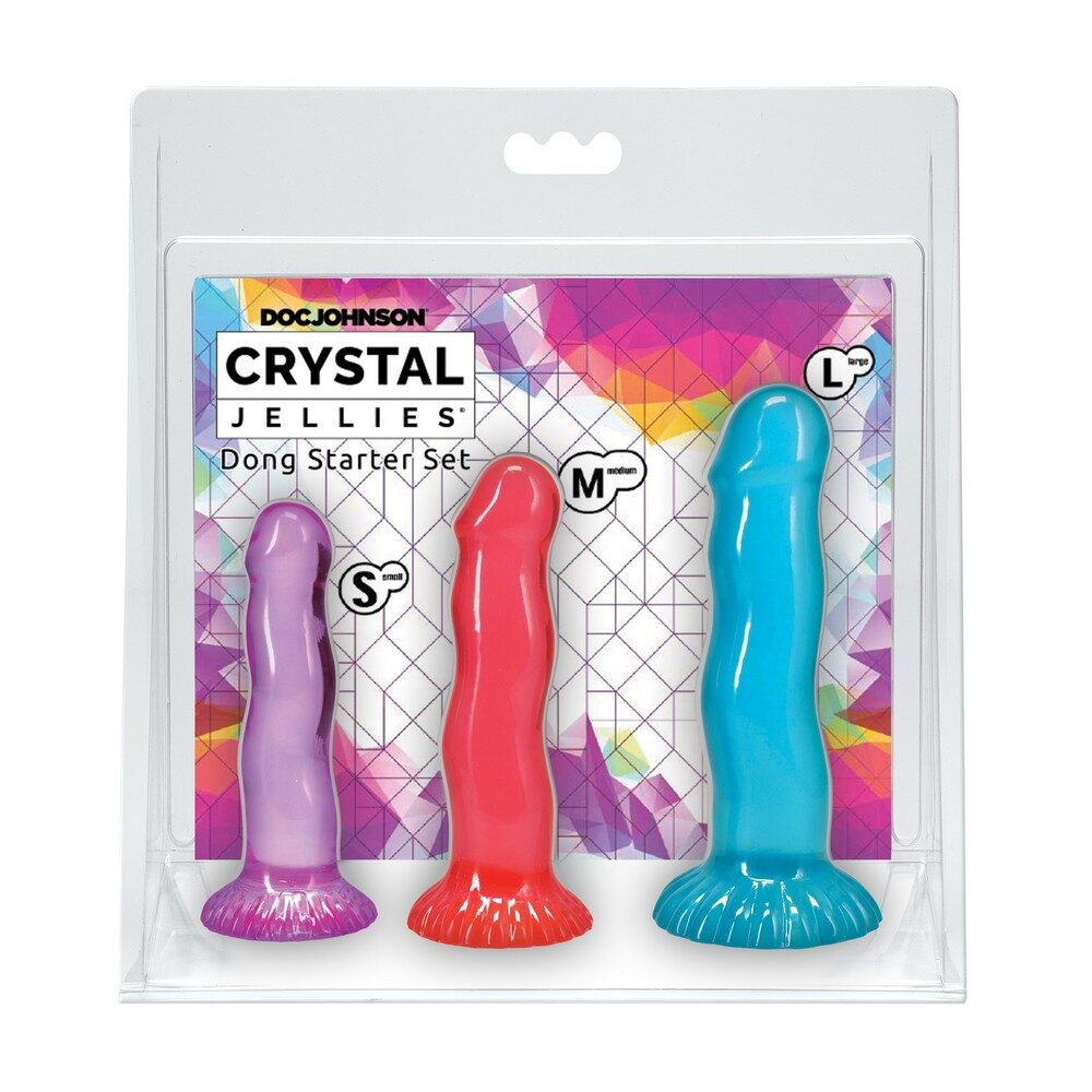 Crystal Jellies Multi Color Dong Starter Set