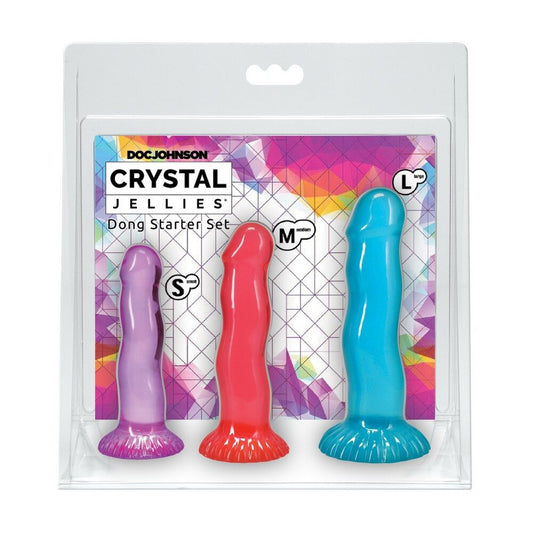 Crystal Jellies Multi Color Dong Starter Set