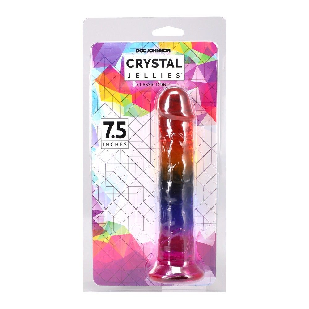 7.5" Jellies Rainbow Dong