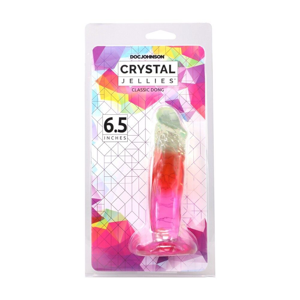 Crystal Jellies 6.5″ Rainbow Dong