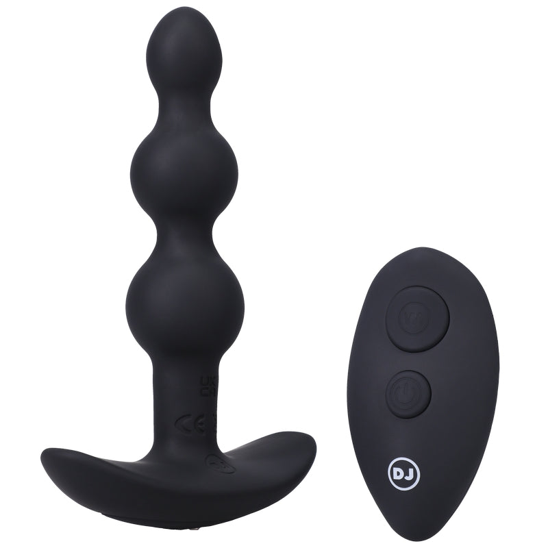 A-Play Beaded Vibe Silicone Anal Plug Black