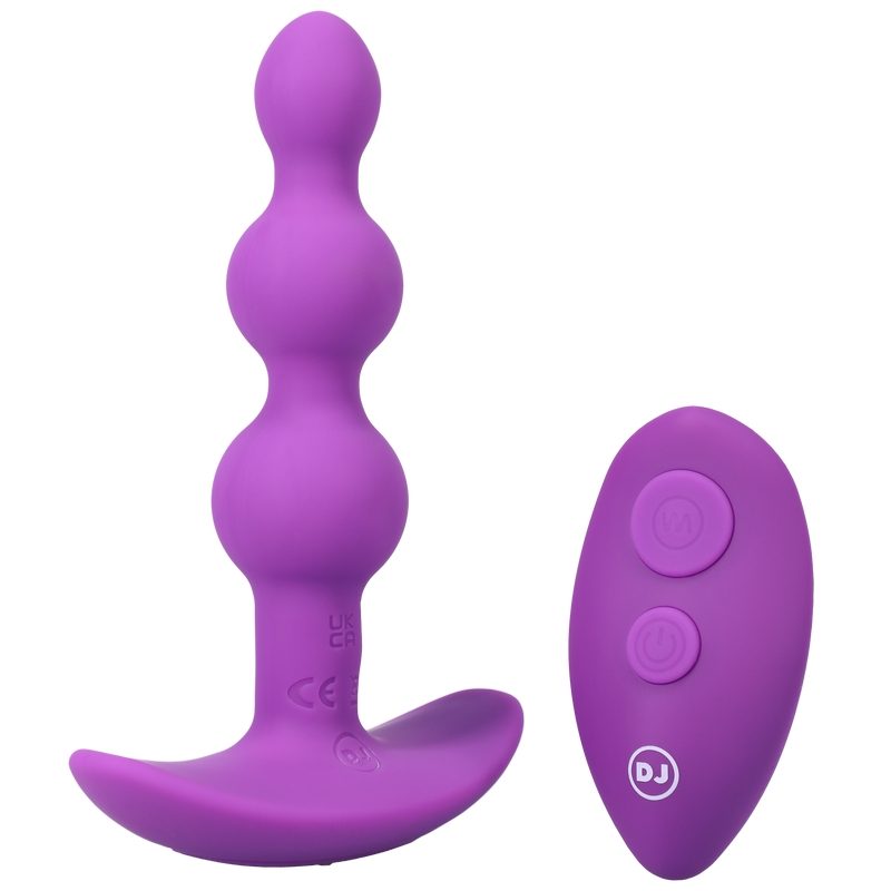 A-Play Beaded Vibe Silicone Anal Plug Purple