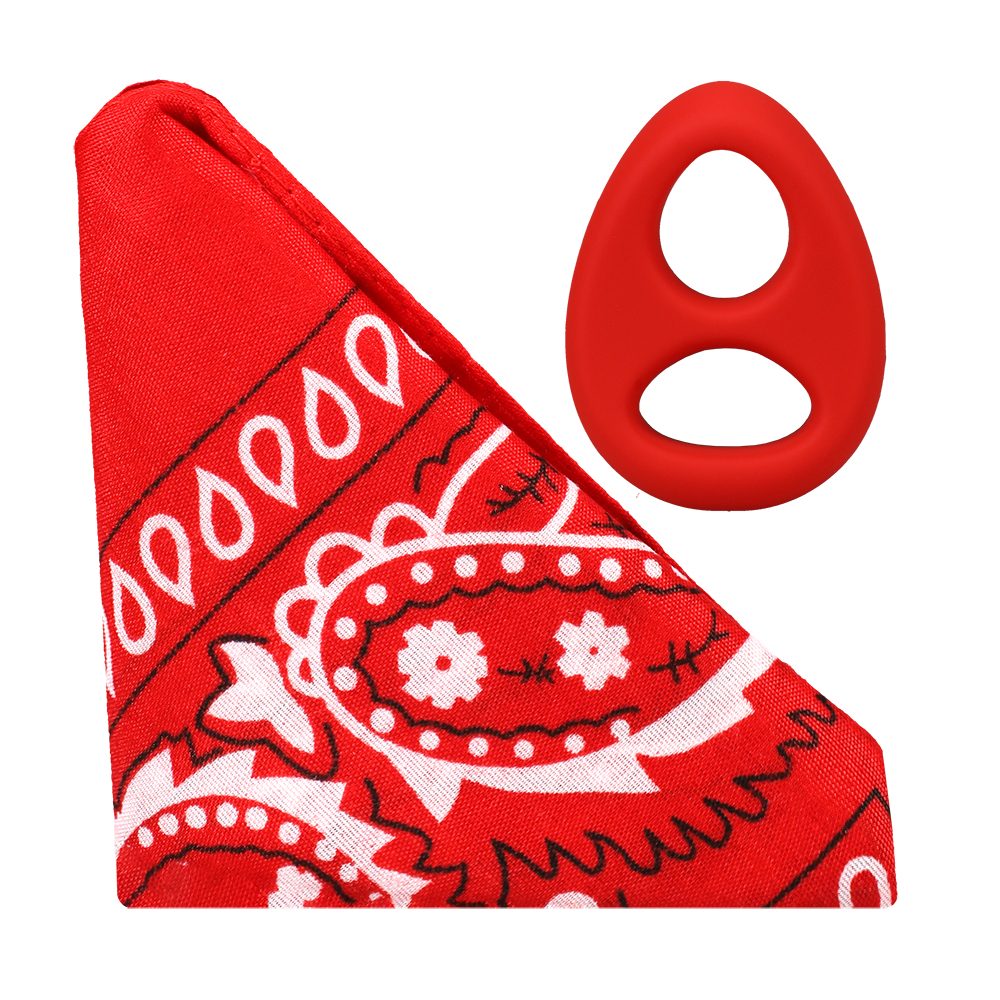 The Code Silicone C-Ring w/Bandana Red