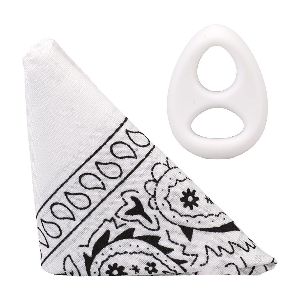 The Code Silicone C-Ring w/Bandana White