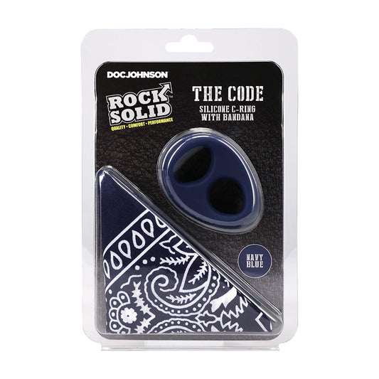 The Code Silicone C-Ring w/Bandana Navy Blue