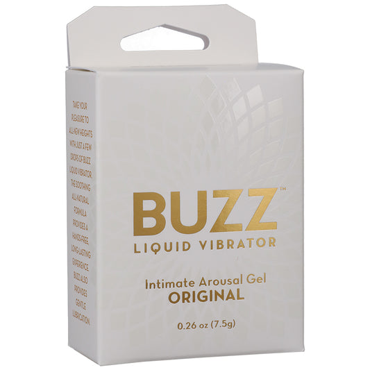 Buzz - Original Liquid Vibrator - Intimate Arousal Gel - 0.26 oz. - White, Gold