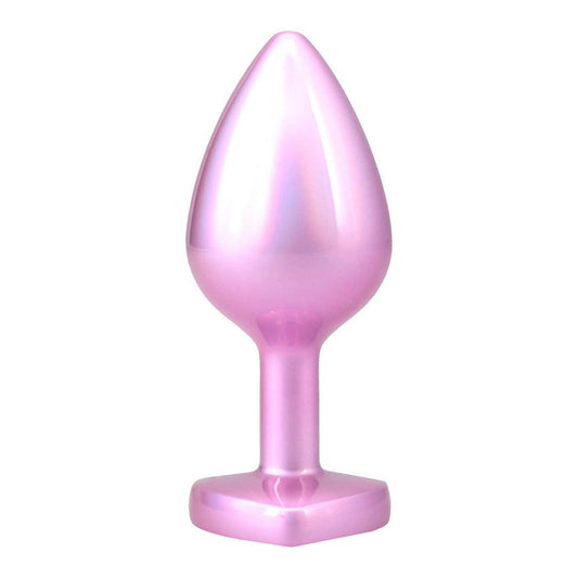 Booty Bling Heart Diamond Plug Medium Pink