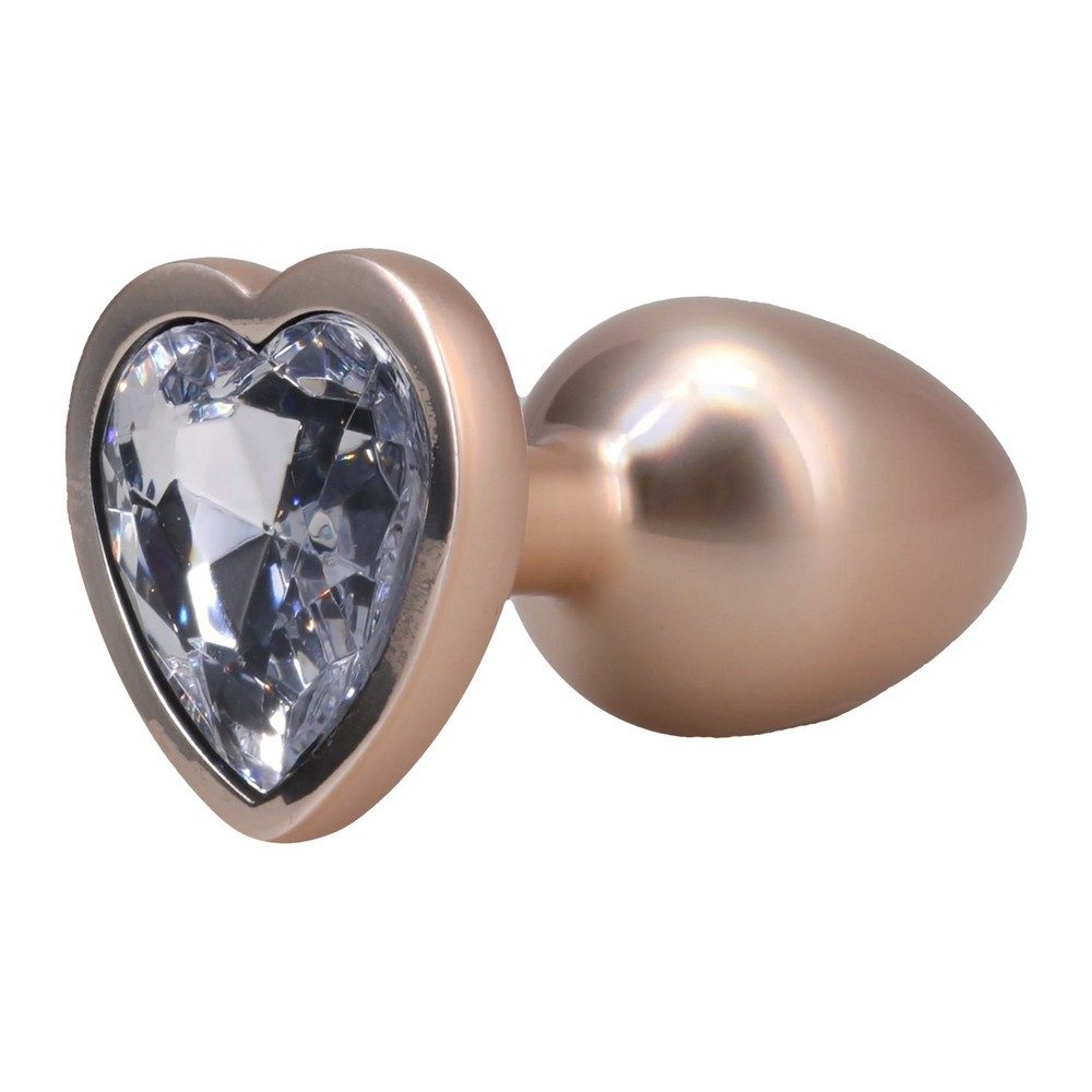 Booty Bling Heart Diamond Plug Small Gold