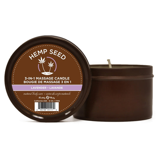 6.8 oz. Round Tin Massage Candle Lavender