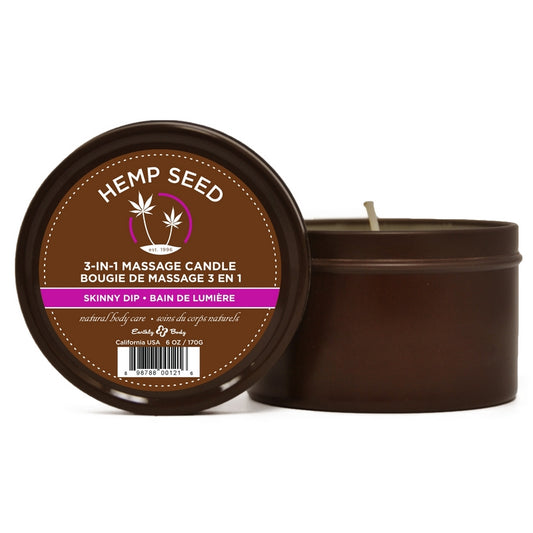 6.8 oz. Round Tin Massage Candle Skinny Dip