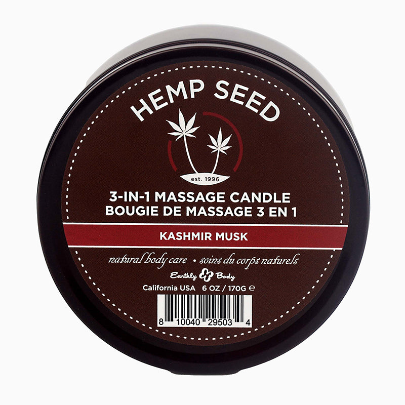 3 in 1  Round Tin Massage Candle 6.8 oz. Kashmir Musk