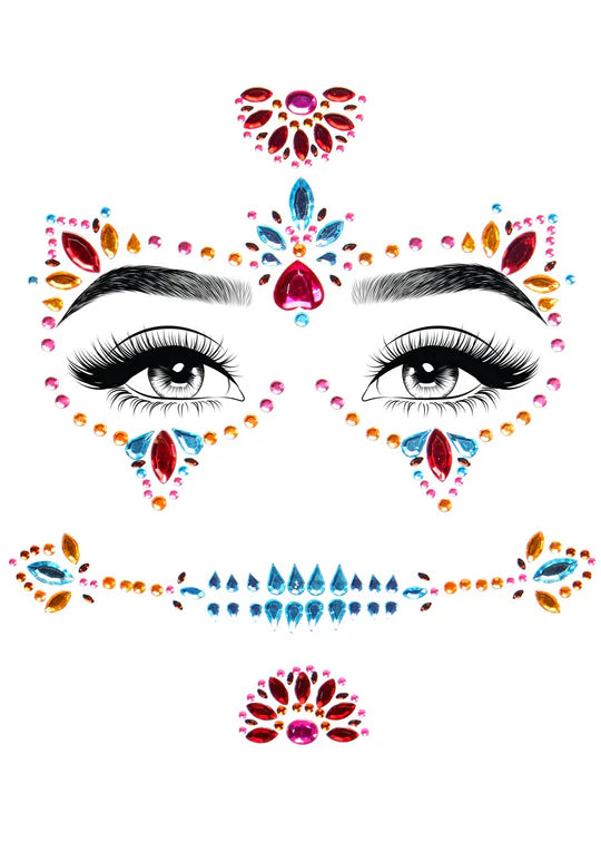 Day of the Dead Skeleton Face Jewels