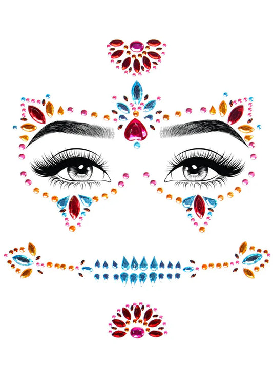 Day of the Dead Skeleton Face Jewels