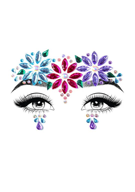 Dahlia Adhesive Face Jewels Sticker