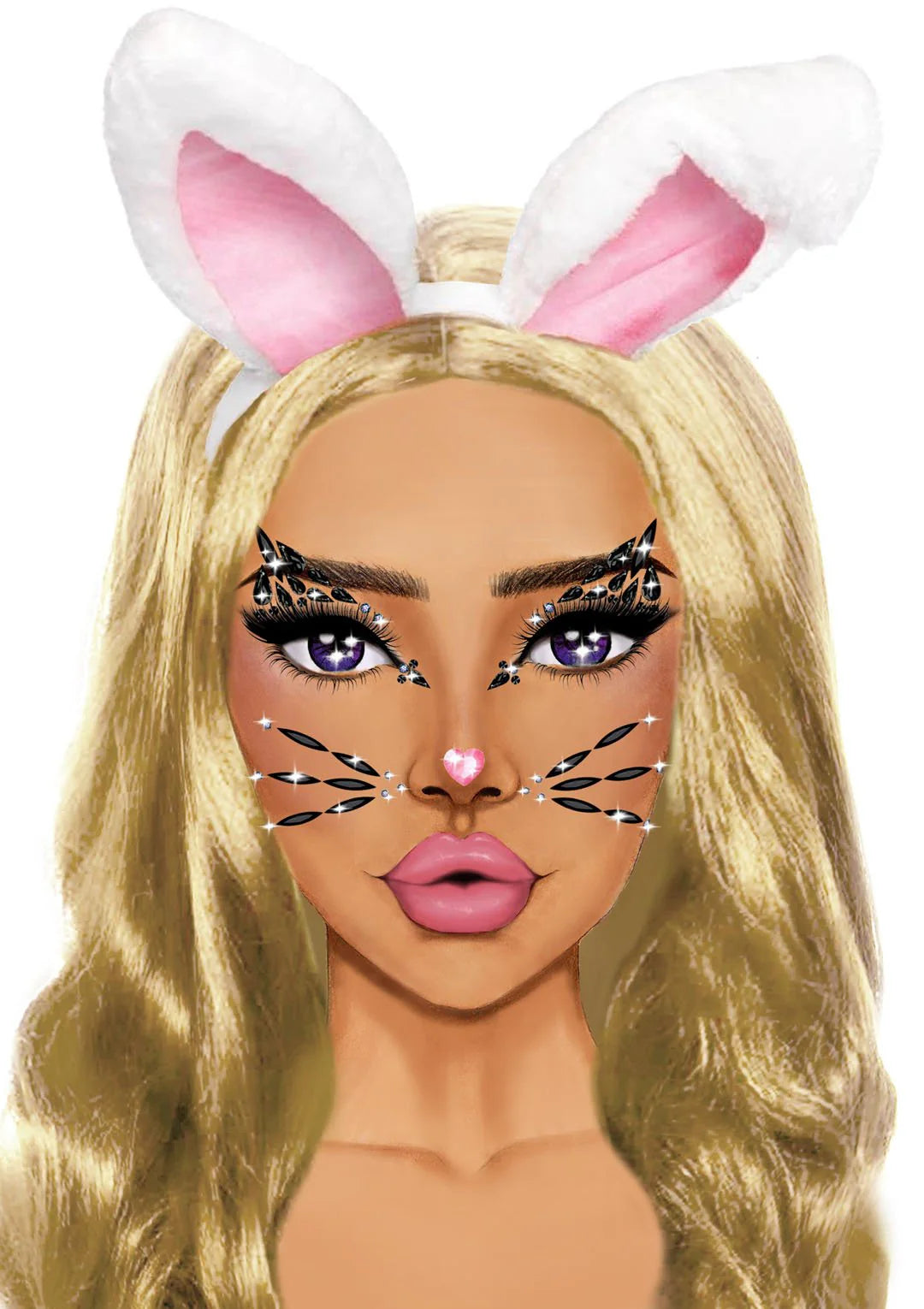 Animal Adhesive Face Jewels Sticker