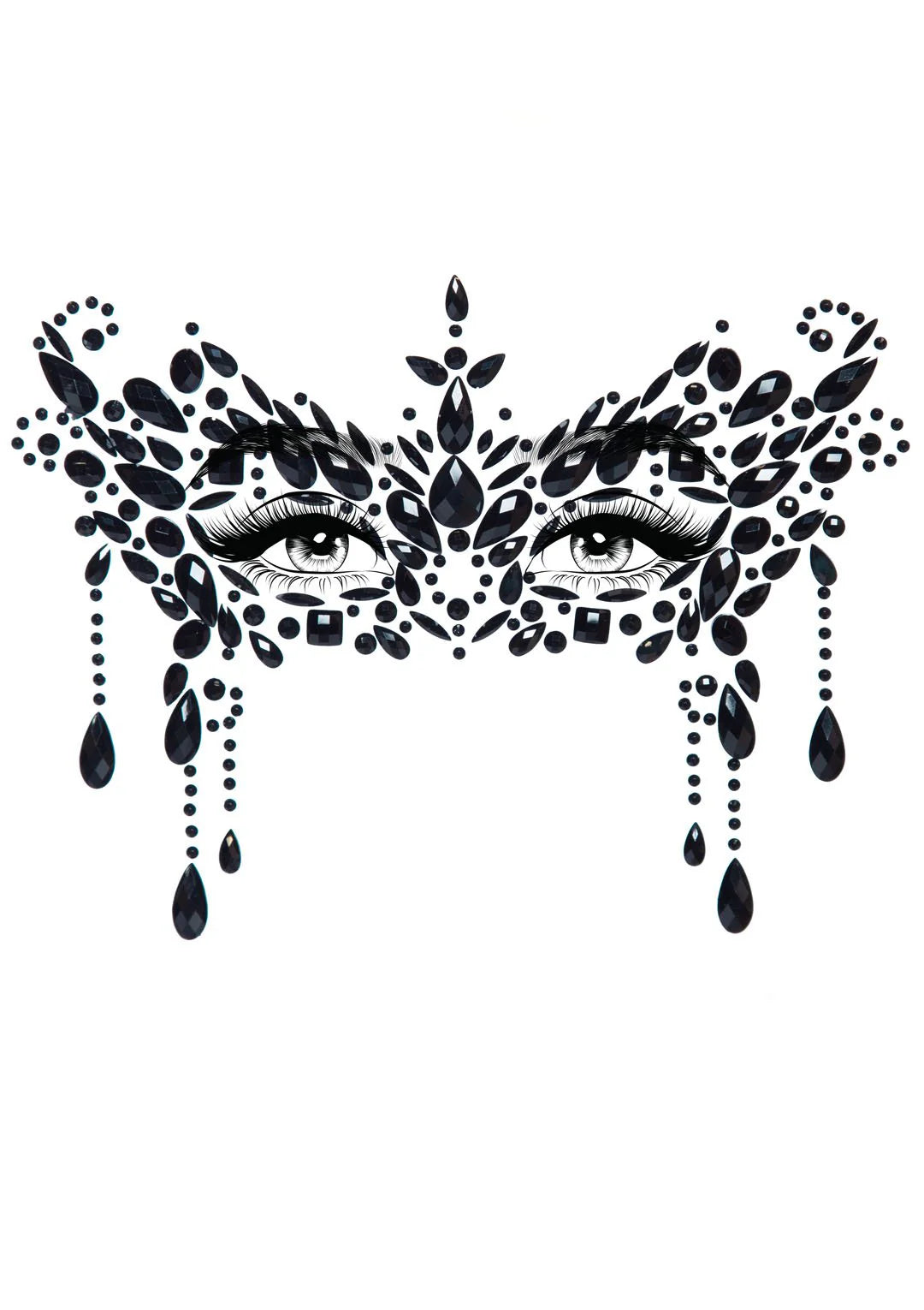 Masquerade Adhesive Face Jewels Sticker