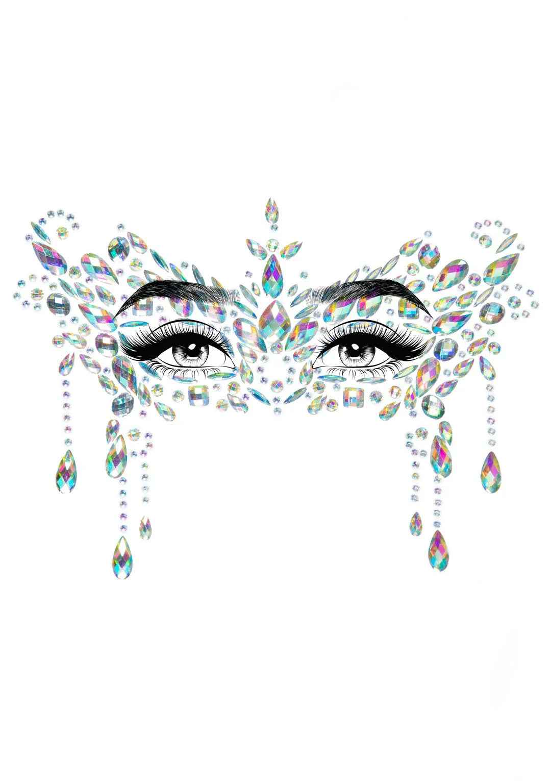 Masquerade Adhesive Face Jewels Sticker