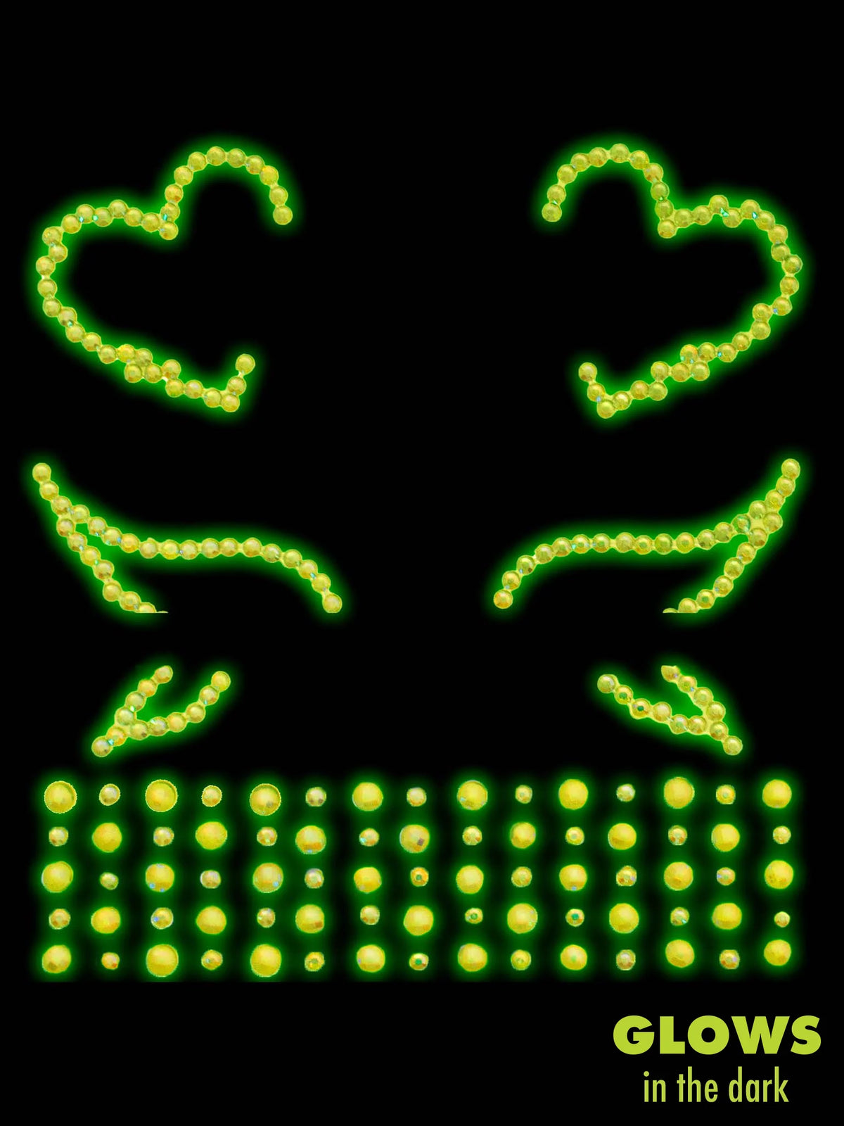 Ayla Glow in the Dark Face Jewels Sticker