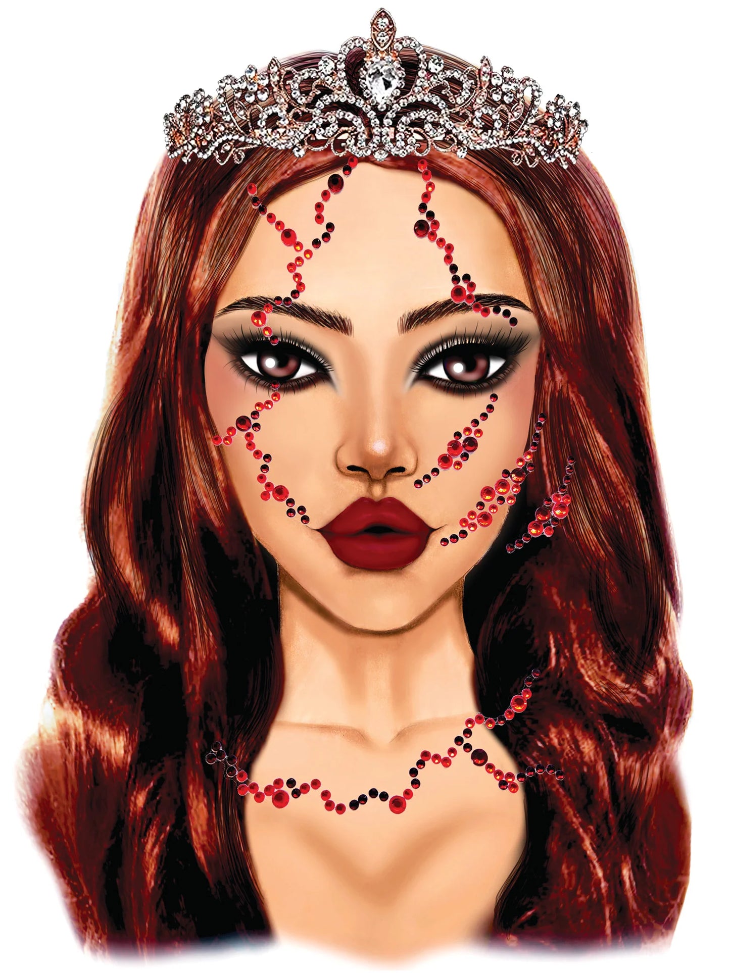 Bloody Face Jewels Sticker