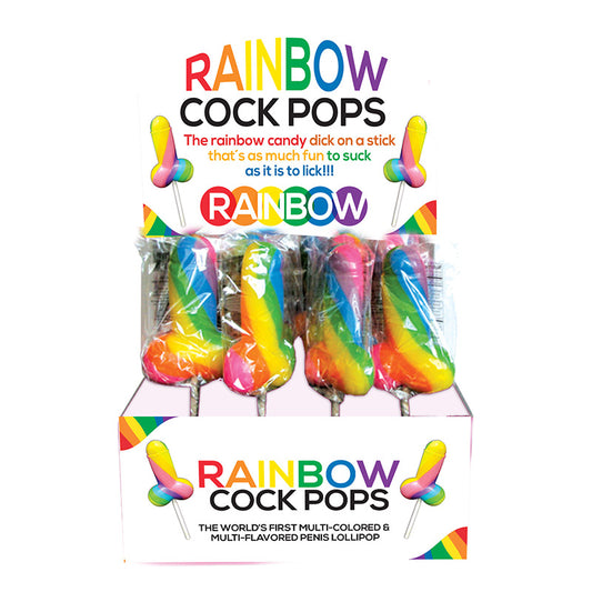 Rainbow Cock-Pops Display of 12