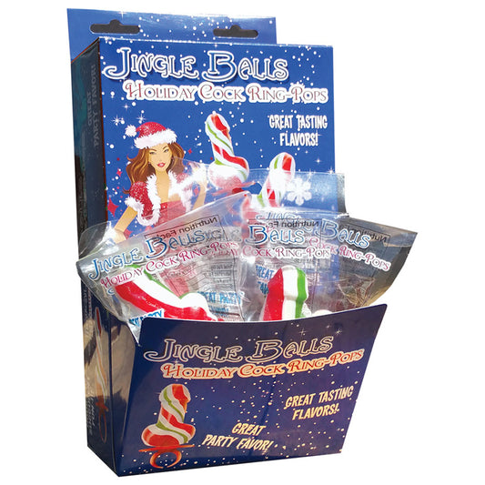 Jingle Balls Holiday Cock Ring Pops Display of 12   (SEASONAL - LIMITED SUPPLY)