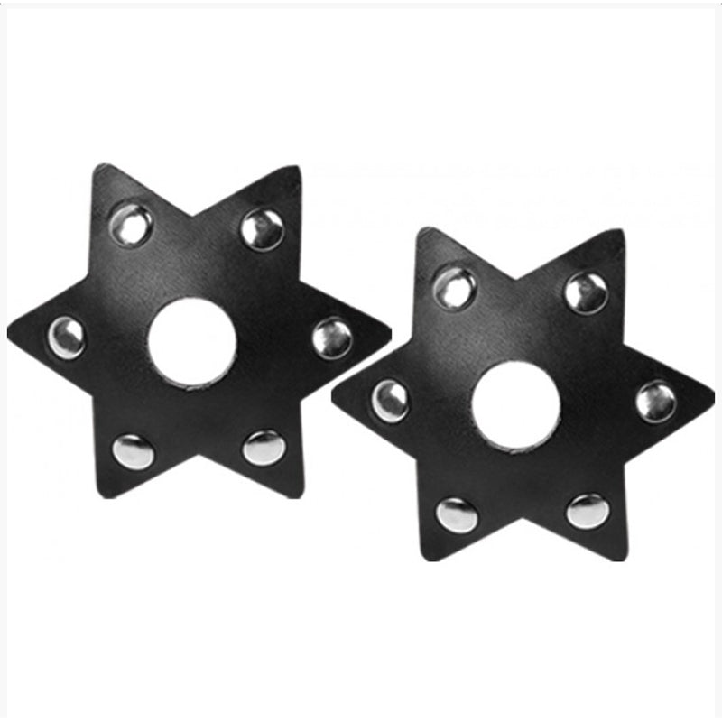 Star Struck  Leather Pasties Black