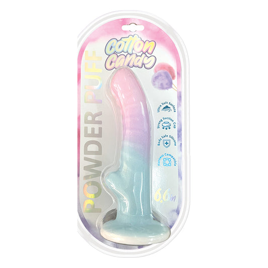 Powder Puff 6.5" Silicone Dildo Cotton Candy