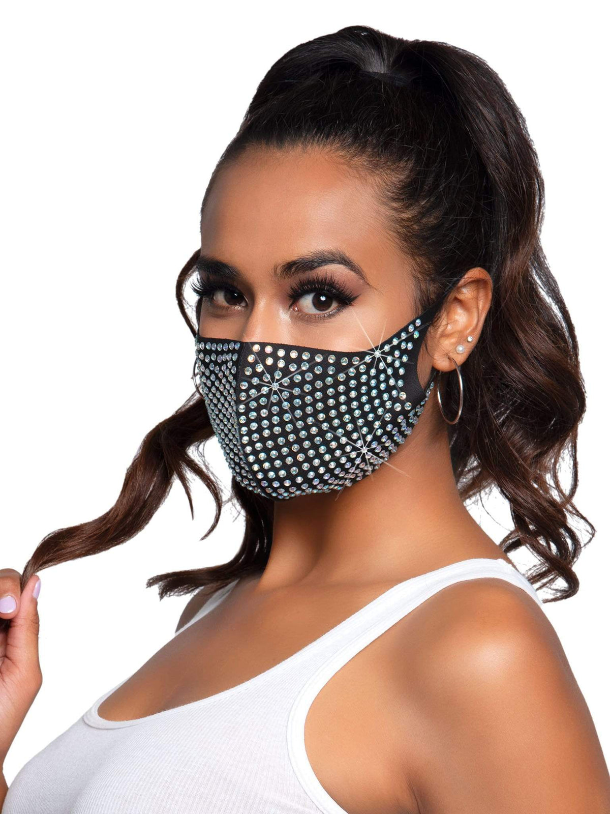 Coco Rhinestone Face Mask