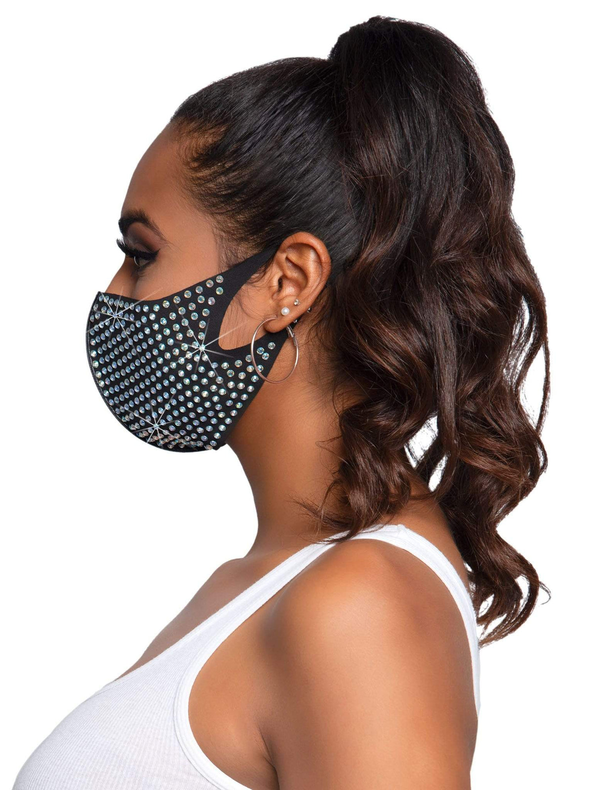 Coco Rhinestone Face Mask