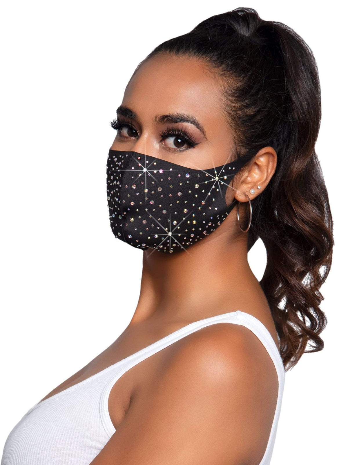 Naya Rhinestone Face Mask