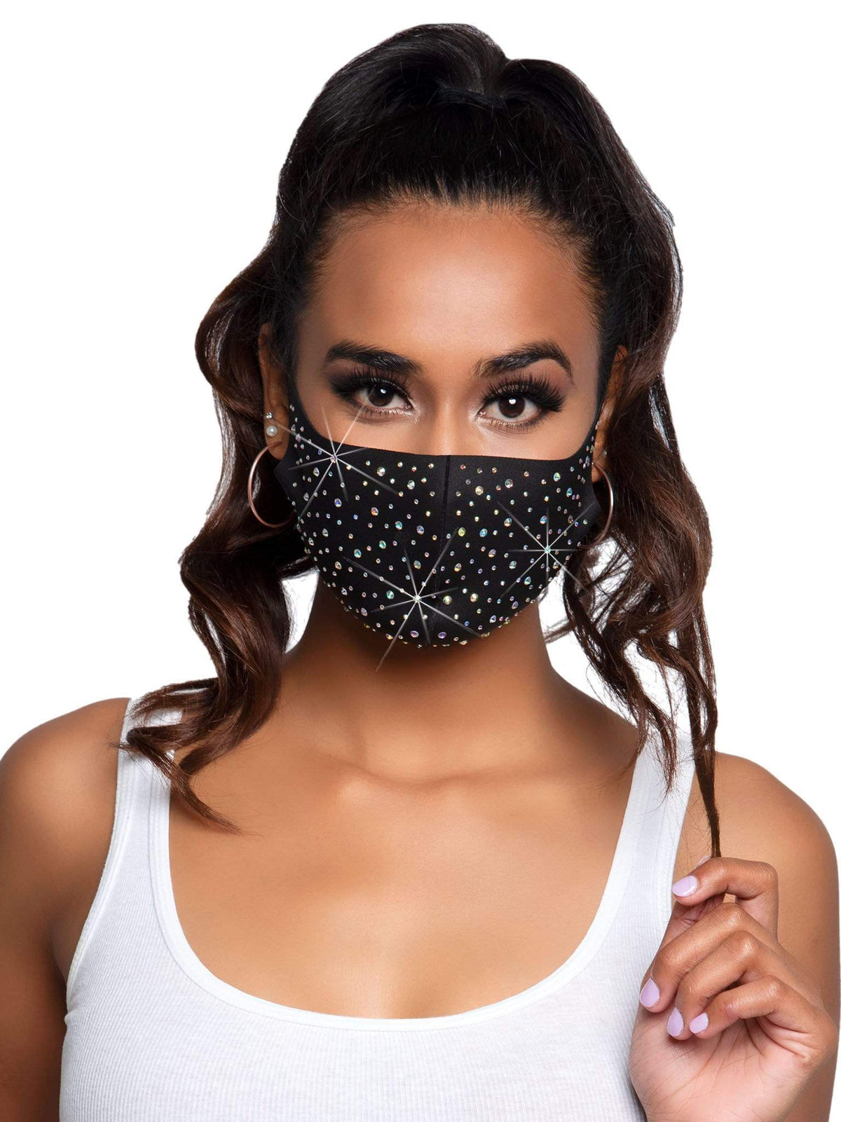 Naya Rhinestone Face Mask
