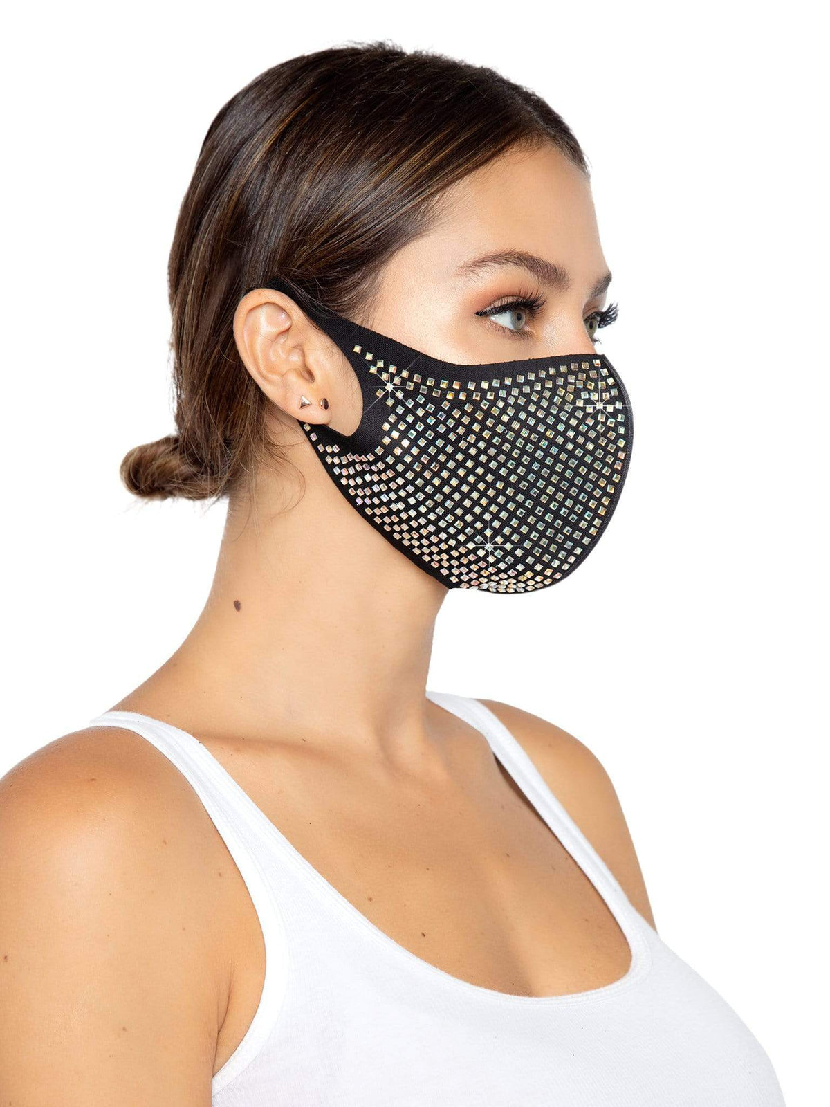 Mika Rhinestone Face Mask