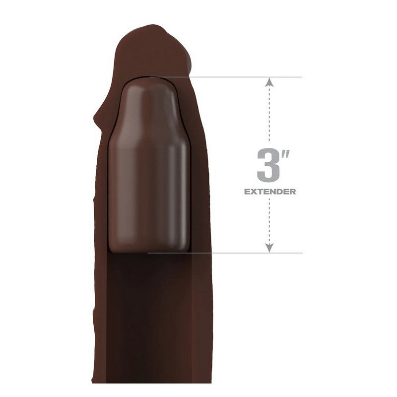 Fantasy X-tensions 9” Sleeve with 3” Plug Brown
