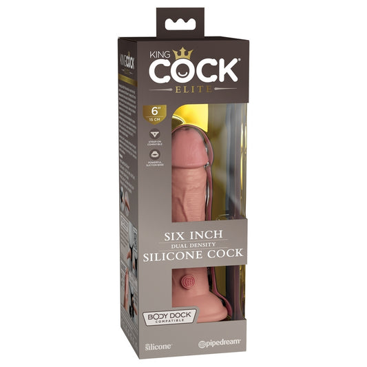 King Cock Elite 6â€ Silicone Cock Light