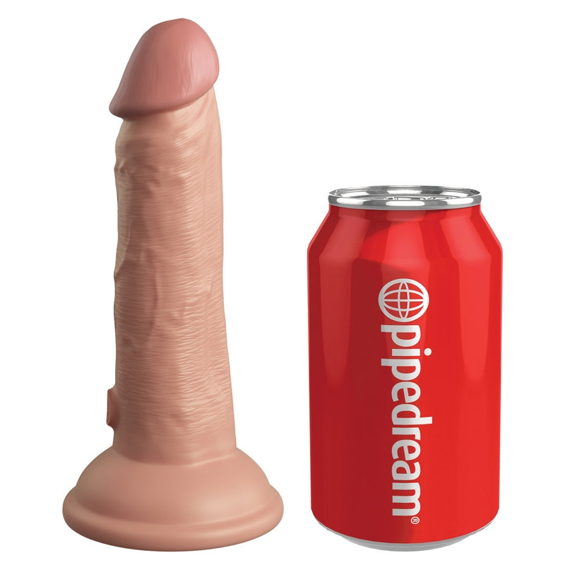 King Cock Elite 6” Vibrating Silicone Cock Light