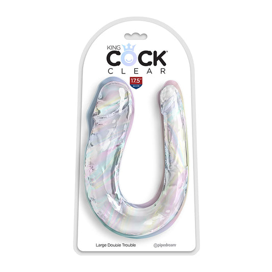 King Cock Double Trouble Large Clear