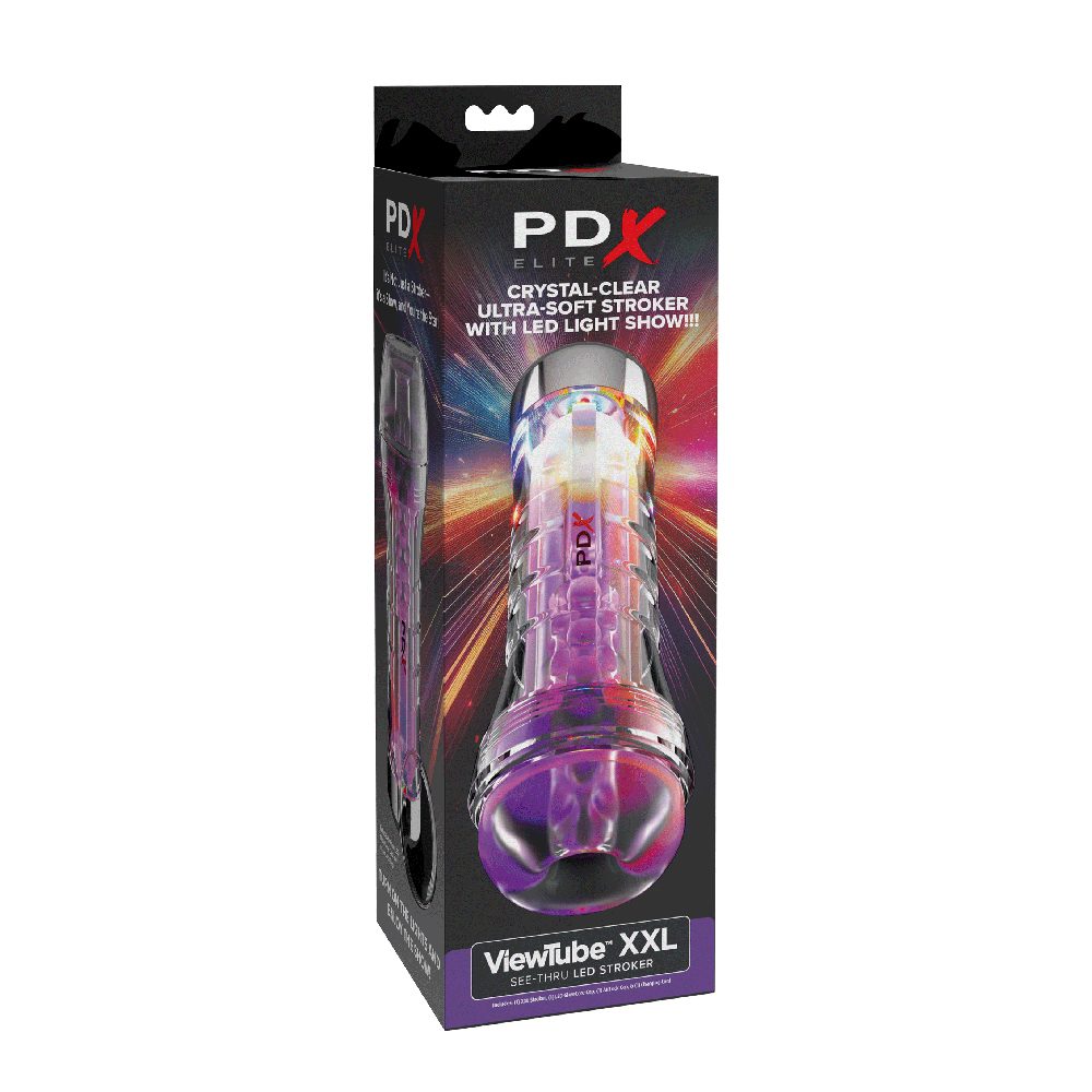 View Tube XXL See-Thru LED Stroker Clear