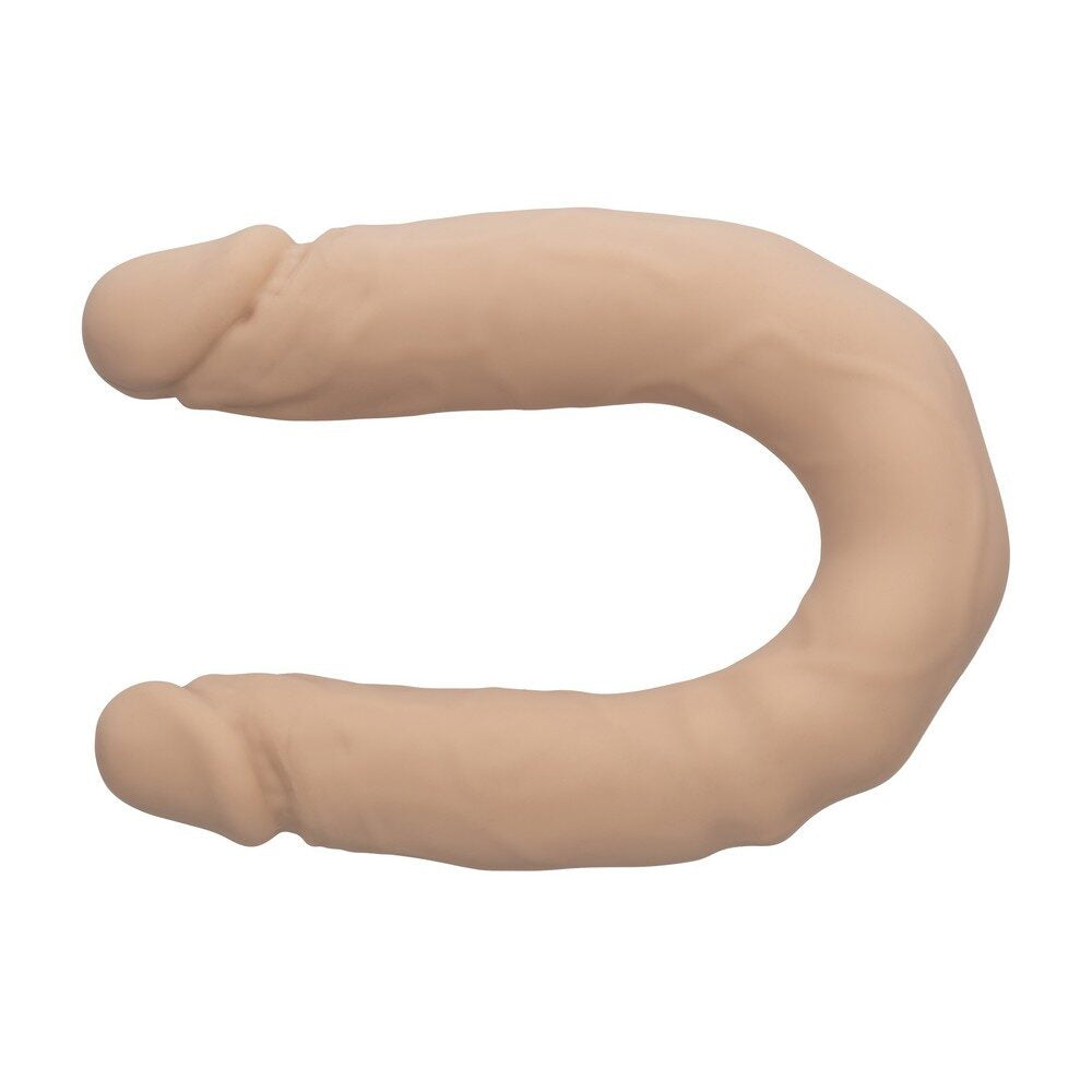 16" Silicone Stud Bend/Hold Double Dual Dong - Ivory