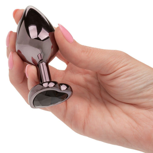 Jewel Black Diamond Heart Plug Large