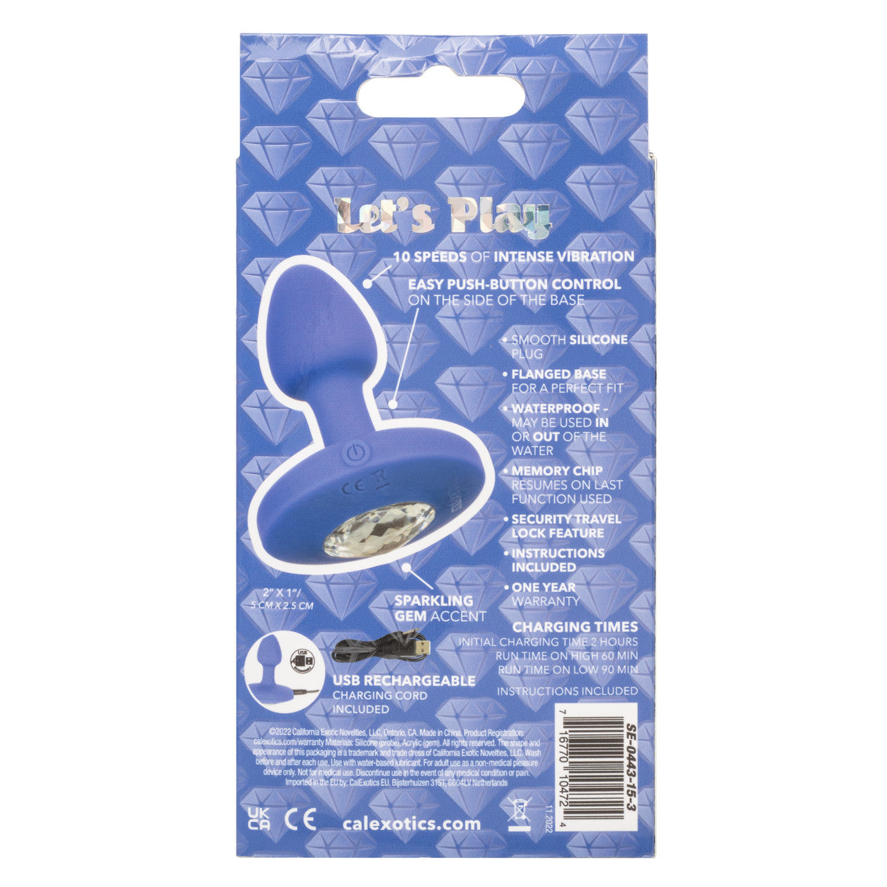 Cheeky Gems Rechargeable Probe Small Blue