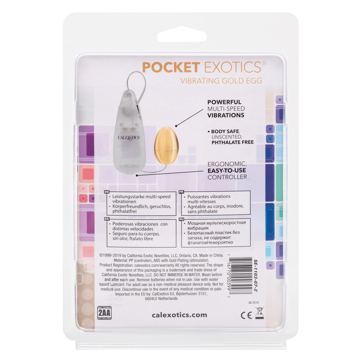 Pocket Exotics® Vibrating Gold Egg