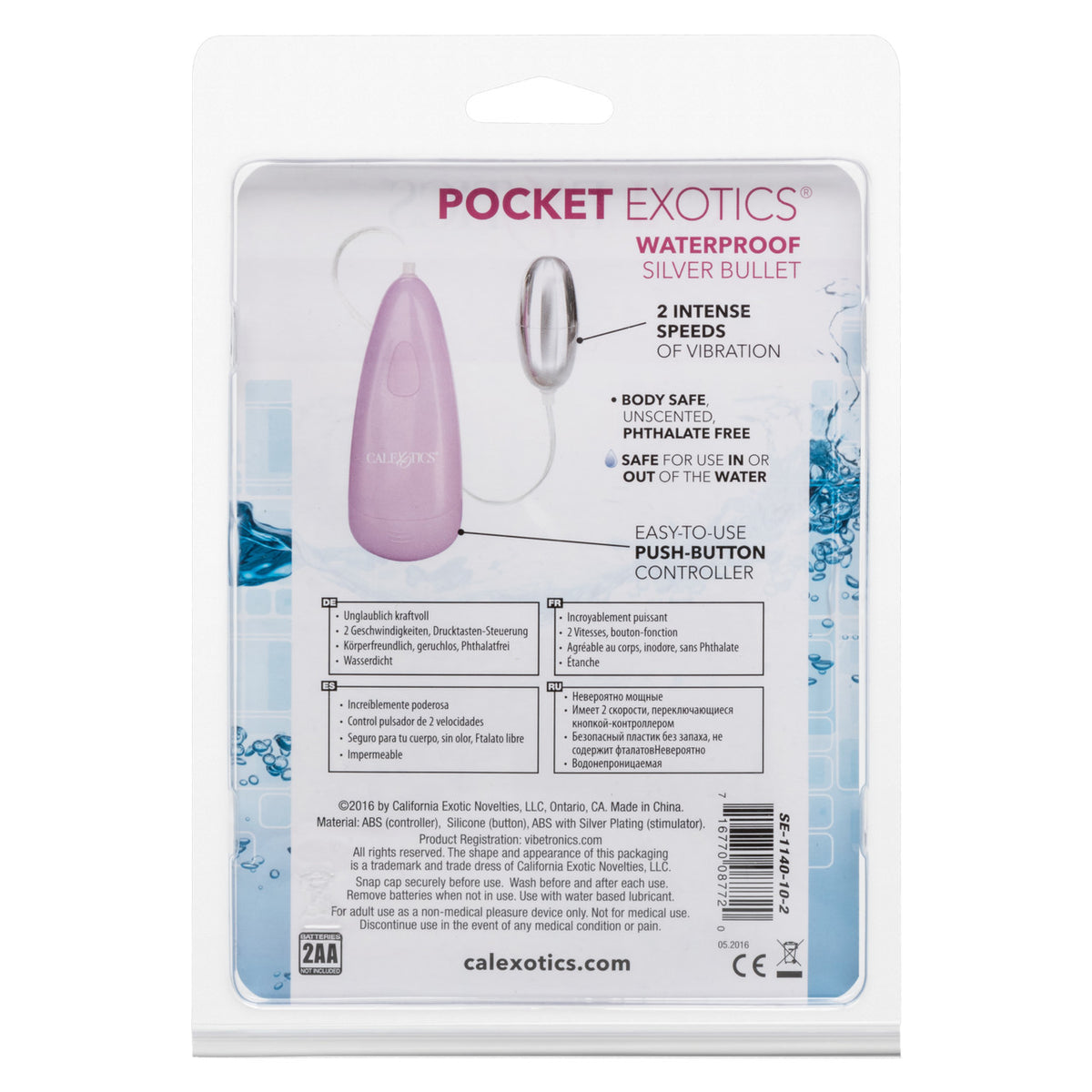 Pocket Exotics® Waterproof Silver Bullet