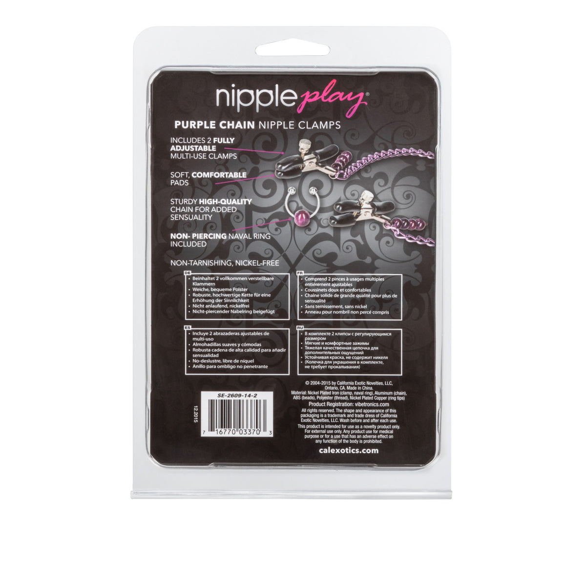 Nipple Play® Purple Chain Nipple Clamps