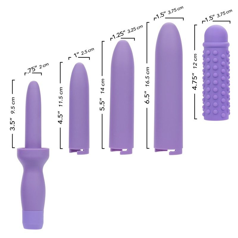 Dr. Laura Berman Rechargeable Dilator Set of 4 Locking Sizes Plus Sleeves