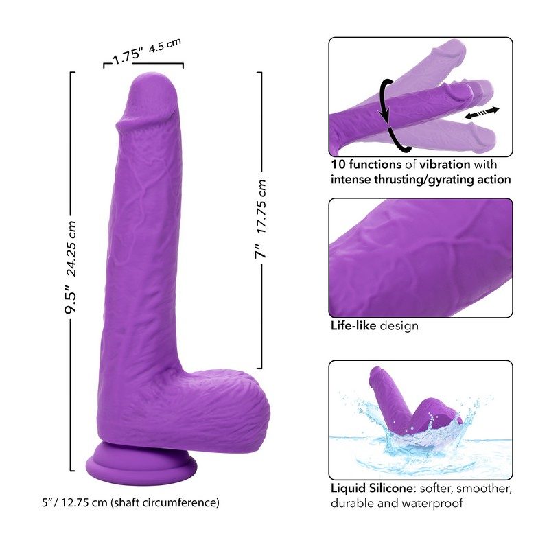 Rechargeable Gyrating & Thrusting Silicone Studs